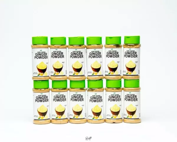 SOWFOODS Ginger Powder 65g Bottle 12 Pcs
