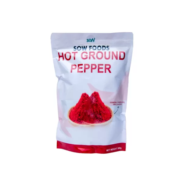SOWFOODS Hot Ground Pepper 500g Pouch
